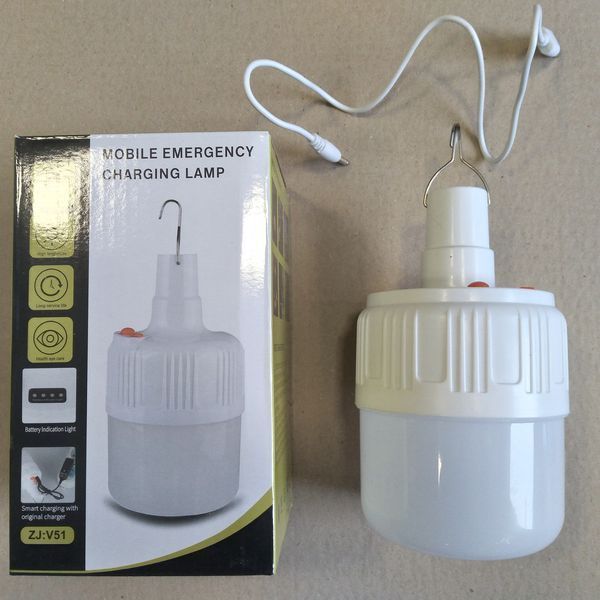 Ліхтар лампа для кемпінгу LED на акумуляторі з USB сонячною панеллю ZJ-V51 ZJ-V51 фото