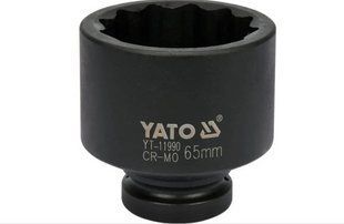 Головка торцева ударна 12-гранна YATO: квадрат 1", М = 65 мм, L = 93 мм YT-11990 YT-11990 фото