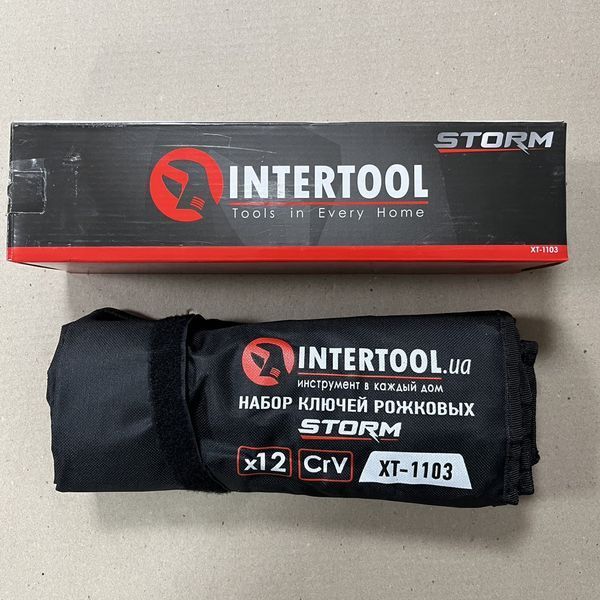 Набір ріжкових ключів 12 шт. 6-32 мм Cr-V, покриття сатин-хром; DIN3110, STORM INTERTOOL XT-1103 XT-1103 фото