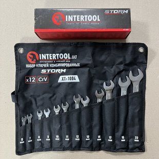 Набір ключів комбінованих 12 шт., 6-14, 17, 19, 22 мм, DIN3113, STORM INTERTOOL XT-1004 XT-1004 фото