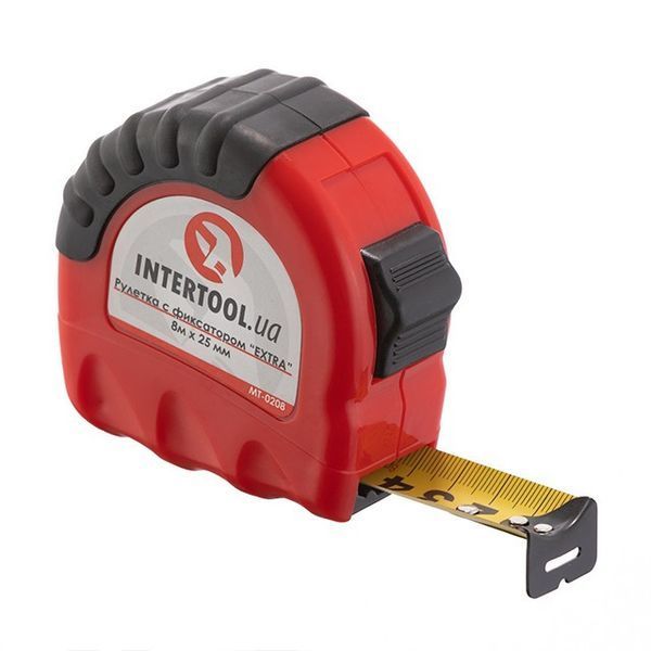 Рулетка с металлическим полотном 8 м x 25 мм "EXTRA" INTERTOOL MT-0208 MT-0208 фото