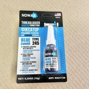 Фиксатор резьбы синий NOWAX THREADLOCKER BLUE 10г NX21139 NX21139 фото