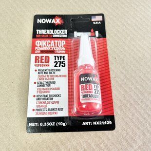 Фиксатор резьбы красный NOWAX THREADLOCKER RED 10г NX21129 NX21129 фото