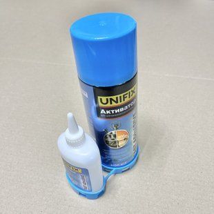 Суперклей з активатором для МДФ і дерева 400 мл + 100 г UNIFIX. 940034 940034 фото